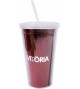 Copo De Plástico Com Canudo 500ml - Vitória